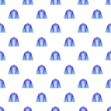 Fantasy gate portal seamless pattern on white background Stock Illustration