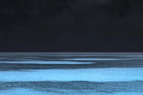 Fantasy glowing sea Stock Illustration