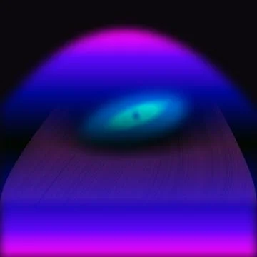 Fantasy gradient blur sky with alien planet 스톡 일러스트