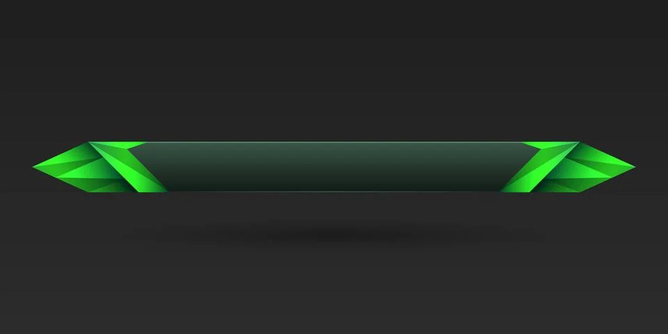 Fantasy green lower third game gui title banner template Stock Illustration
