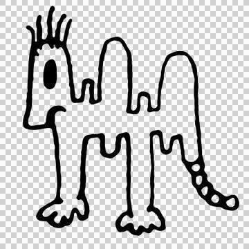 Fantasy  hand drawn character grahpic illustration set against blank backgrou Stock Illustration