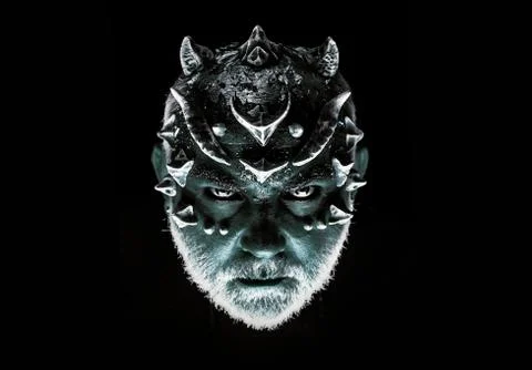 Fantasy horror Halloween. Devil vampire man. Halloween Scene with bloody man Foto stock