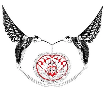 Fantasy Hummingbird Illustrazione stock