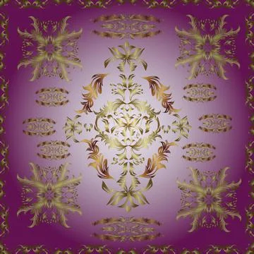 Fantasy illustration. Orient vector classic vintage pattern. Seamless abstract b Stock Illustration