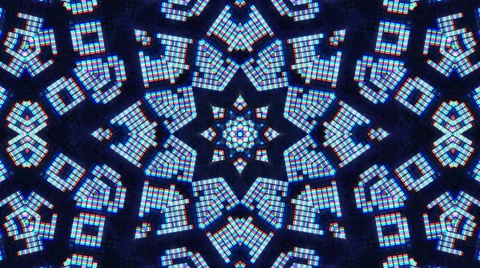 Fantasy Kaleidoscopic Computer Screen Digital Background Stock Footage 52050436