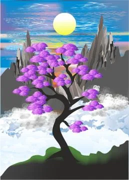 Fantasy land Stock Illustration