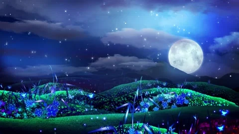 Fantasy Landscape Background Stock Footage 204144561