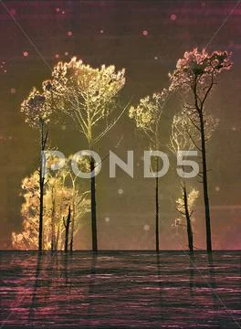Fantasy landscape Stock Illustration