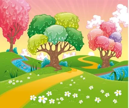 Fantasy landscape. Stock-Illustration