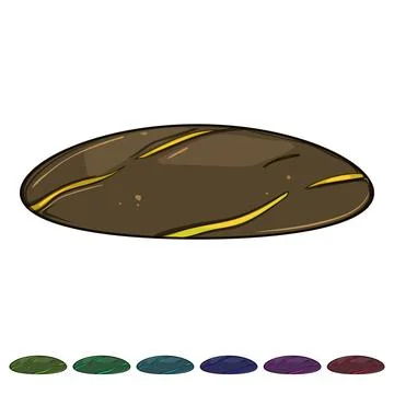 Fantasy lava game button cartoon vector graphic Stock Illustration