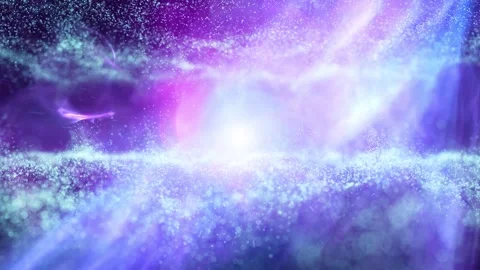 Fantasy light and glow blurred wavy dots animation Vídeos de archivo 334816574