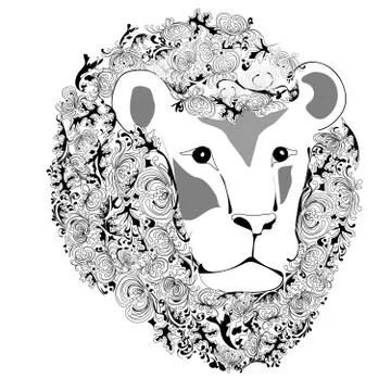Fantasy lion Illustrazione stock