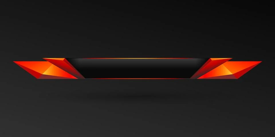 Fantasy lower third game interface screen title banner template Stock Illustration