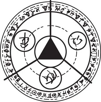 Fantasy magic circle Create magic circles and cast spells.,Destiny of Stars.. Stock Illustration