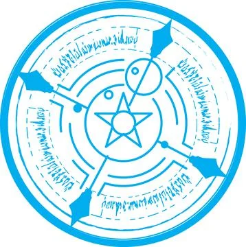 Fantasy magic circle Create magic circles and cast spells.,Destiny of Stars.. Stock Illustration