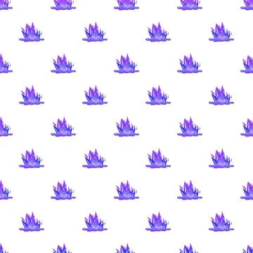 Fantasy magic purple crystal fire seamless pattern Illustrazione stock
