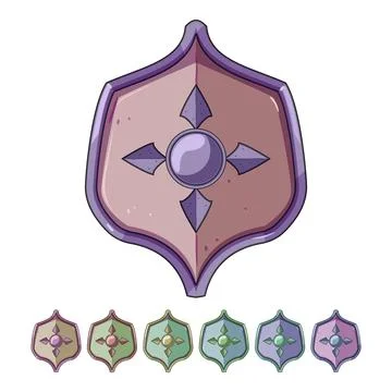 Fantasy magic shield providing protection from danger Stock Illustration