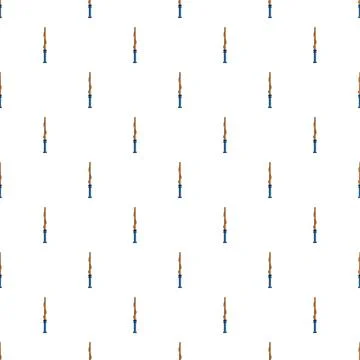 Fantasy magic wand tool seamless pattern design Stock Illustration