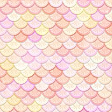 Fantasy mermaid scales seamless pattern Stock Illustration