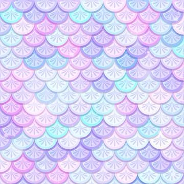 Fantasy mermaid scales seamless pattern イラスト素材