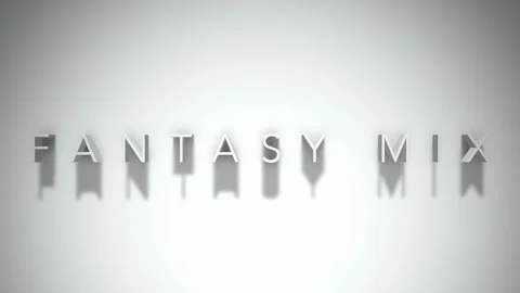 Fantasy mix 3D title animation with shadows on a white background Stock Footage 297467228