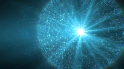 Fantasy Motion Design Moving Particles Animation Stock Footage 118734230