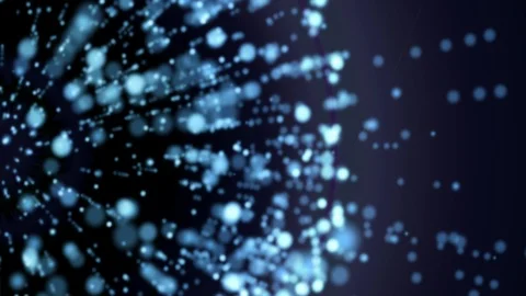 Fantasy Motion Design Moving Particles Animation Stock Footage 124374887