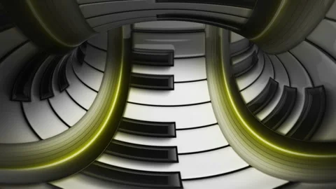 Fantasy Musical Piano Keyboard Animation, Background, Loop 库存影片 316397341