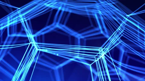Fantasy Nanotechnology network. High technology 3d animation Stock Footage 32150320