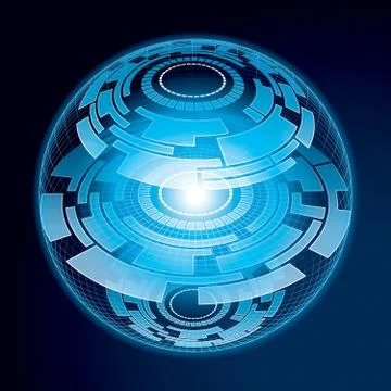 Fantasy navigation sphere Stock Illustration