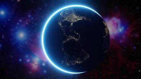 Fantasy Night Earth Stock Illustration