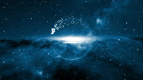 Fantasy night sky with rotating particle effect 스톡 동영상 234639874