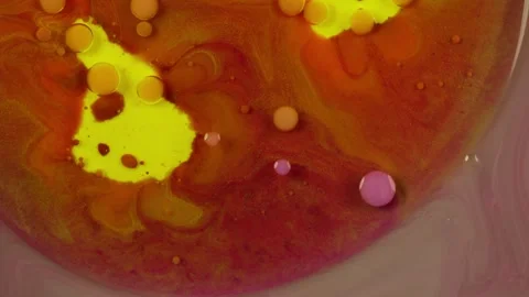 Fantasy in oil. Multicolored bubbles in slow motion. Stock Footage 281246407