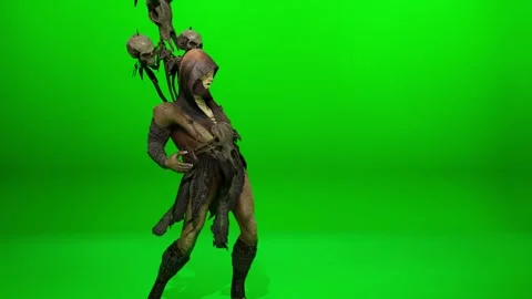 Fantasy Orc Warrior Slow Motion VFX Stock Footage 319641762