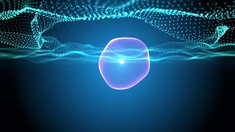 Fantasy particles structure waving in original organic motion Vidéo 78543393