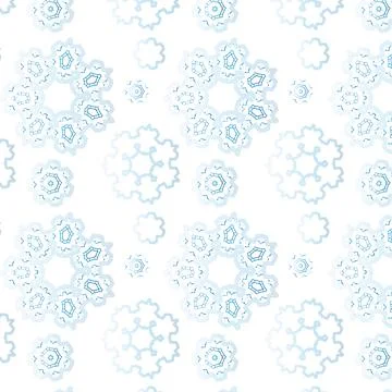 Fantasy pattern of bluish elements of different shapes. Ilustración de archivo