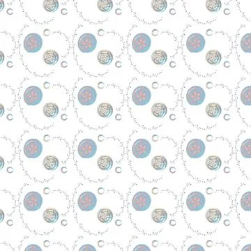 Fantasy pattern of elements of different shapes. Stock Illustration