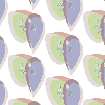 Fantasy pattern of elements of different shapes. 스톡 일러스트