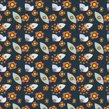 Fantasy pattern of elements of different shapes. 스톡 일러스트