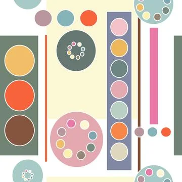 Fantasy pattern of elements of different shapes. 스톡 일러스트