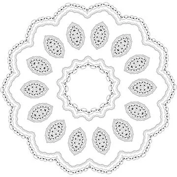 Fantasy pattern of elements of different shapes. Stock Illustration