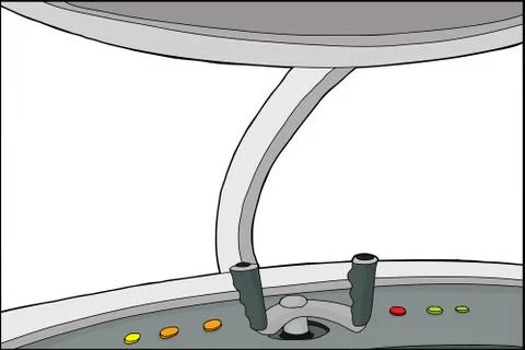 Fantasy plane cockpit Illustrazione stock