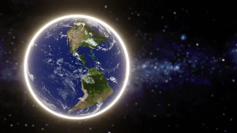 Fantasy Planet Earth Illustration Stock Footage 224914418