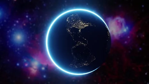Fantasy Planet Earth Illustration Stock Footage 224914539