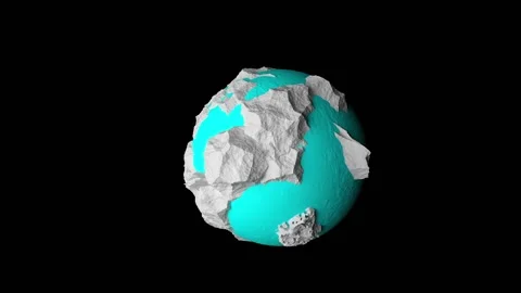 Fantasy planet globe from space unfamiliar planet 3d rendering 3d visualization Stock-Footage 227305257
