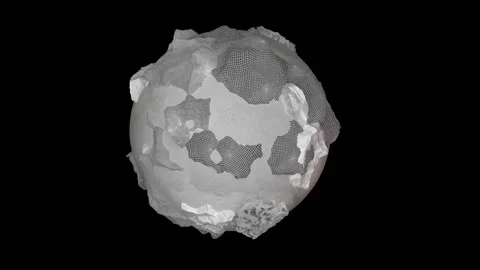 Fantasy planet template, rotation, game art 3d illustration Video stock 227765340