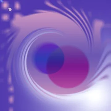 Fantasy Planets in vortex tunnel Stock-Illustration