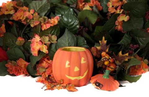 Fantasy pumpkin halloween background Stock Illustration