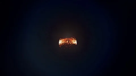 Fantasy Red Technology Loop Animation Plexus Video stock 118527500