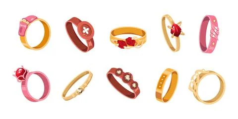 Fantasy ring. Game UI decorative fantasy inventory. Treasure jewelry elements イラスト素材